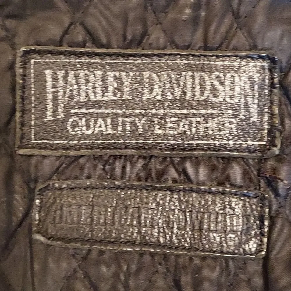 Vintage Harley-Davidson Leather Jacket Black 80s American Cowhide Bikercore 46R